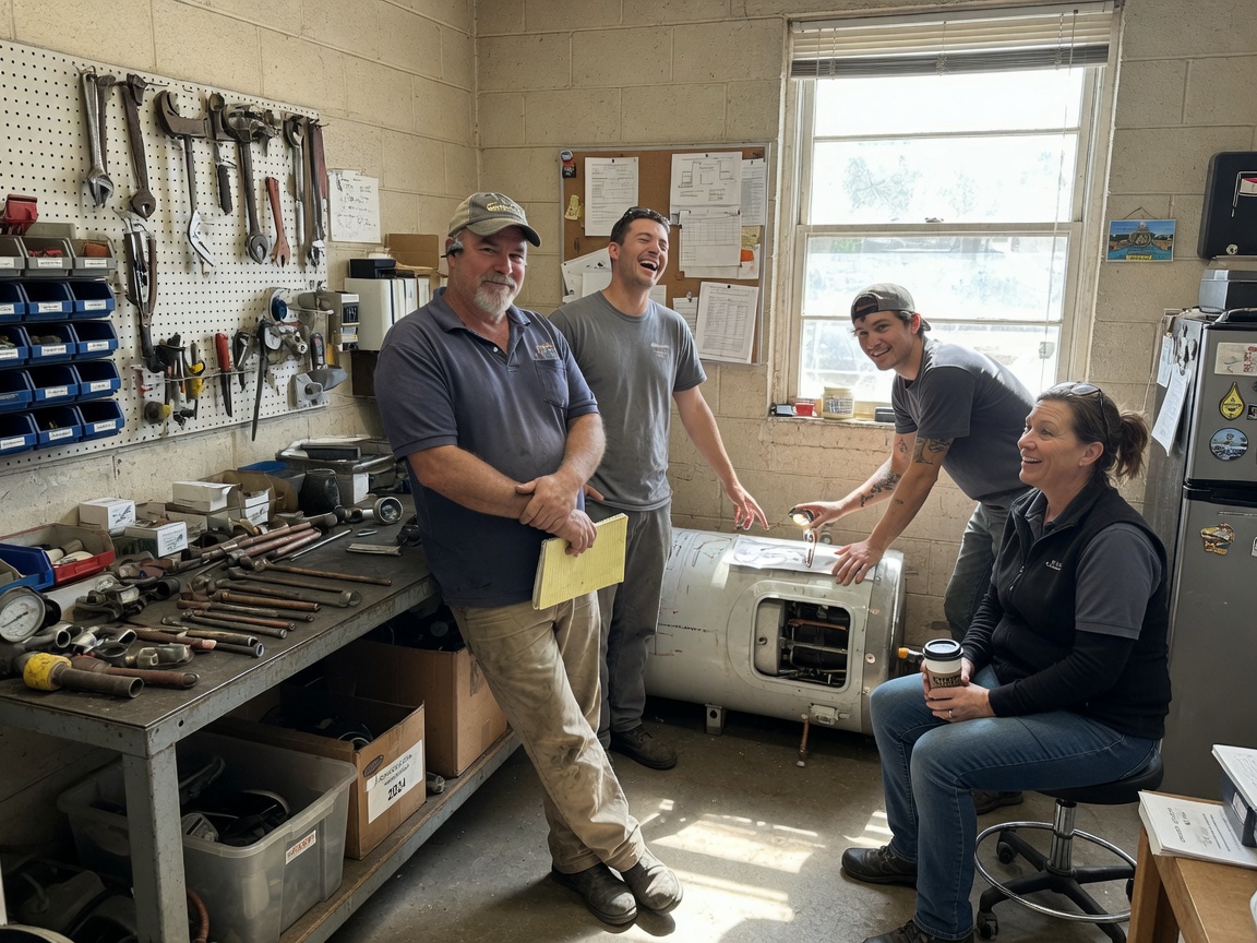 The Annapolis Water Heater Pros team at work in Annapolis